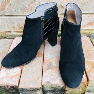 Aquatalia leather suede ankle booties